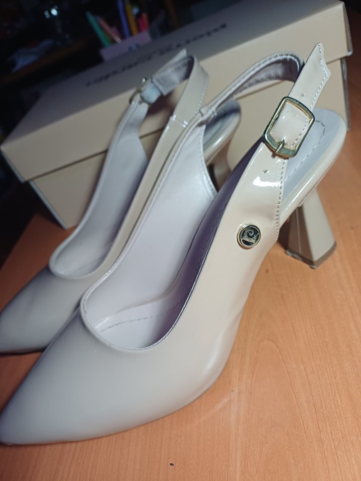 Bej Stiletto Kadın Ayakkabı - Görsel 3