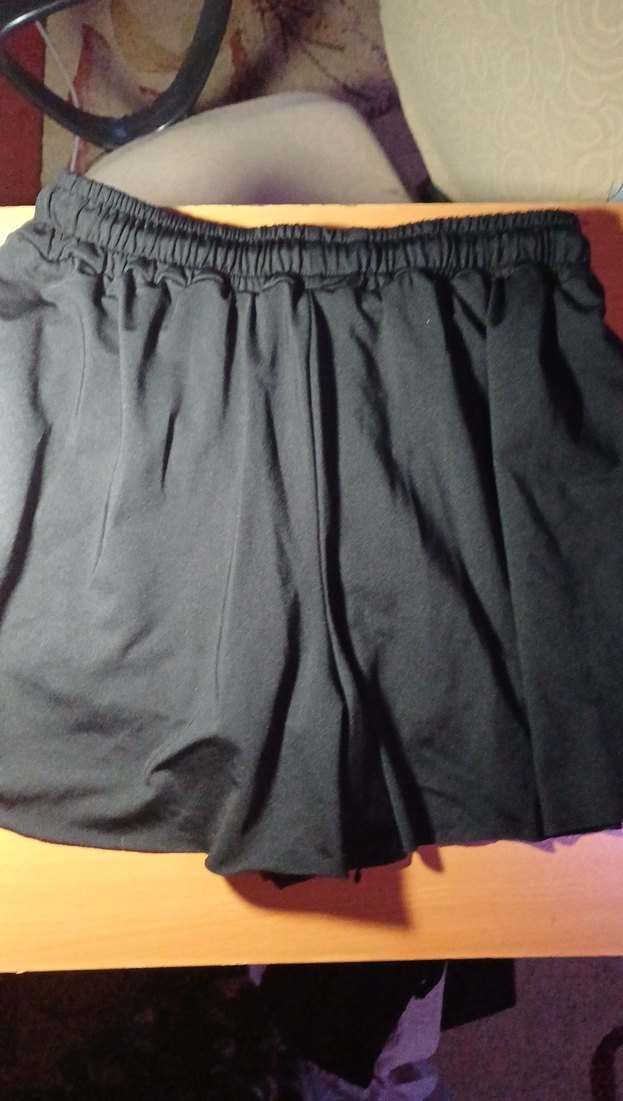 Siyah Salas Şort etek - Görsel 3