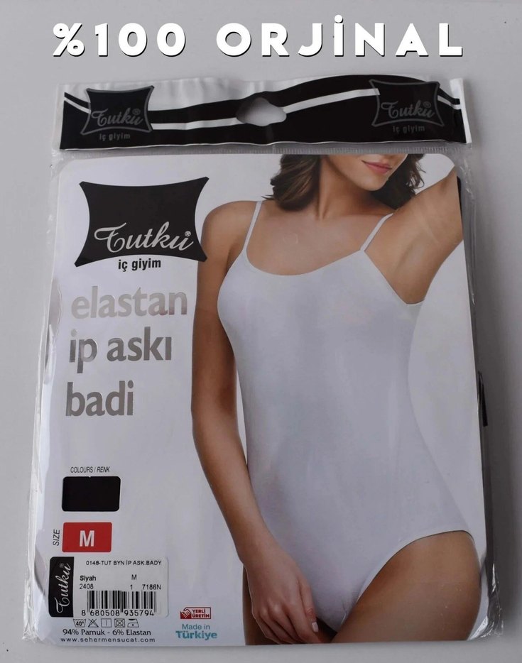 Beyaz İnce Askılı Kadın Zıbın - Görsel 3