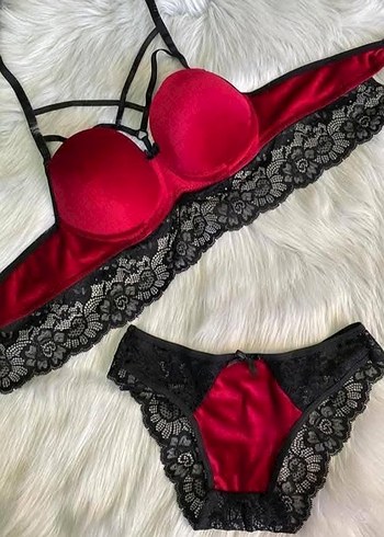 Mor Gotik Nakışlı Midi Sütyen Takımı - Görsel 2