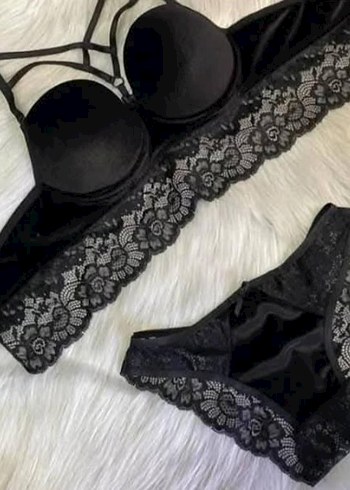 Mor Gotik Nakışlı Midi Sütyen Takımı - Görsel 3