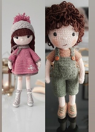 Sağlıklı oyuncak Amigurumi bebekler