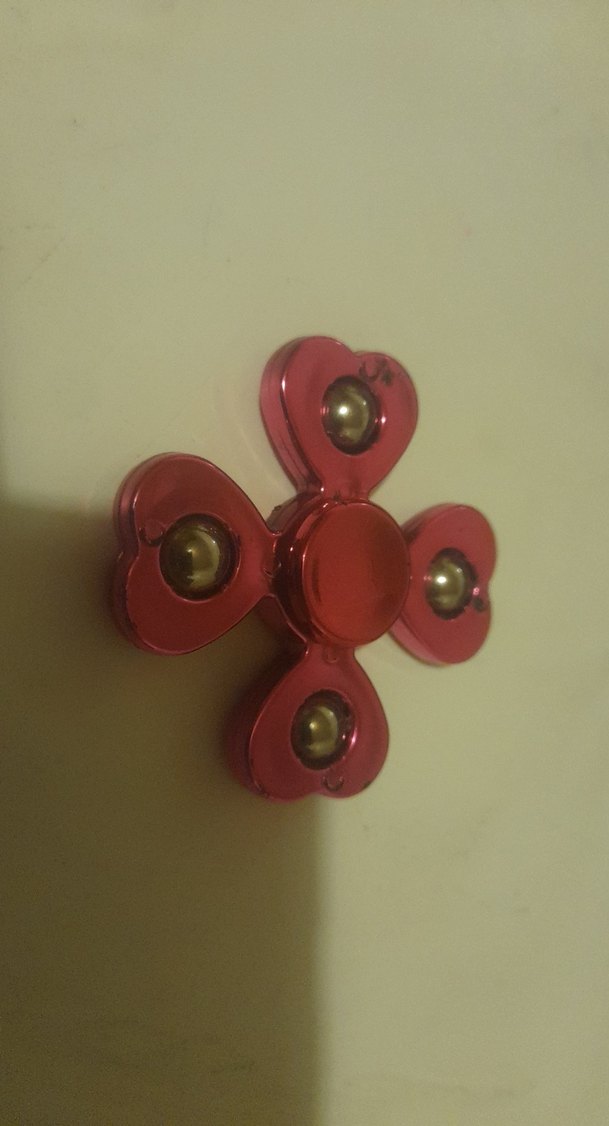 Kırmızı Kalp Desenli Kadın Broş - Görsel 2