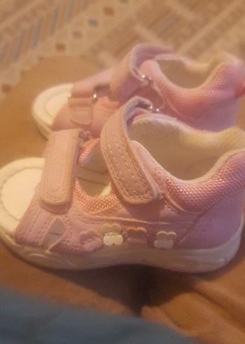 Kız Çocuk Pembe Cırtlı Sandalet - Görsel 4