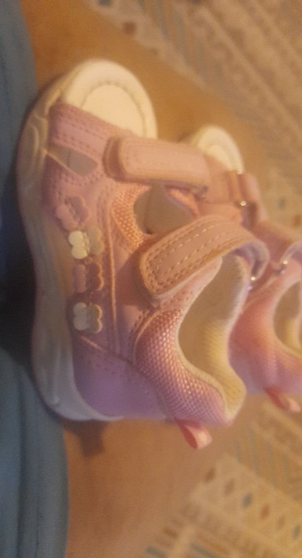 Kız Çocuk Pembe Cırtlı Sandalet - Görsel 2