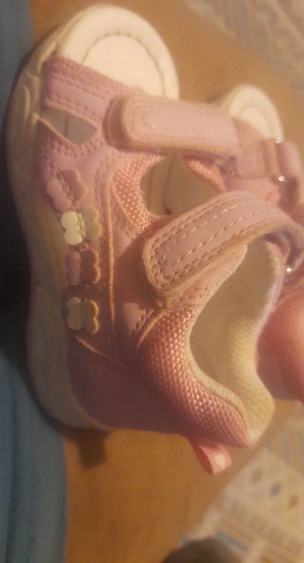 Kız Çocuk Pembe Cırtlı Sandalet - Görsel 3