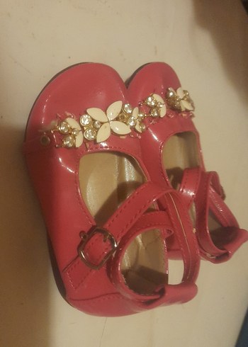 Kız Çocuk Pembe Tokalı Babet Ayakkabı - Görsel 2