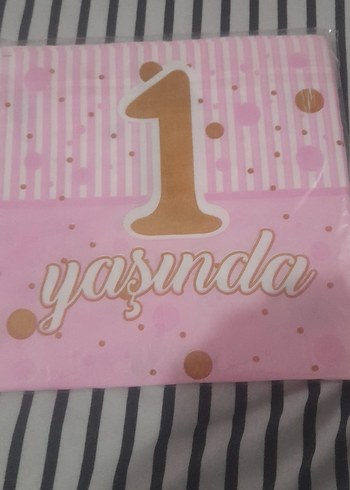 1 Yaşında Pembe Parti seti 3 bir arada - Görsel 5