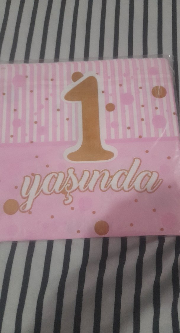 1 Yaşında Pembe Parti seti 3 bir arada - Görsel 5