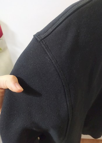 Siyah Kadın Sweatshirt Uzun Kollu - Görsel 2