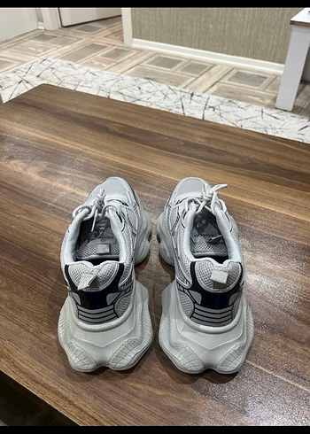 Gri Platform Topuklu Erkek spor ayakkabı - Görsel 4