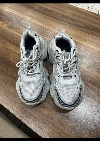 Gri Platform Topuklu Erkek spor ayakkabı - Görsel 3