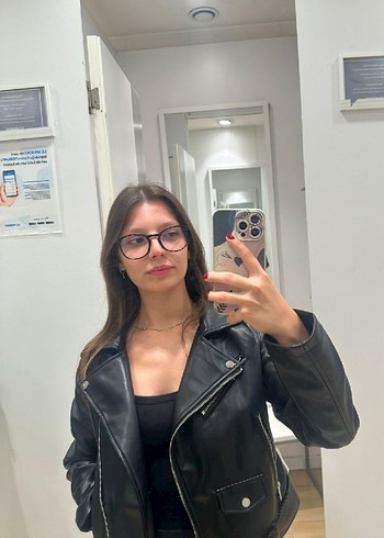LC Waikiki Sehir Stiline Siyah Deri Biker Ceket