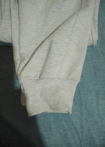 Gri Rahat Kesim Fermuarlı Erkek Eşofman Altı - Görsel 2