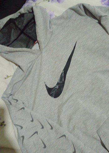 Gri Nike Kapüşonlu Sweatshirt - Görsel 2