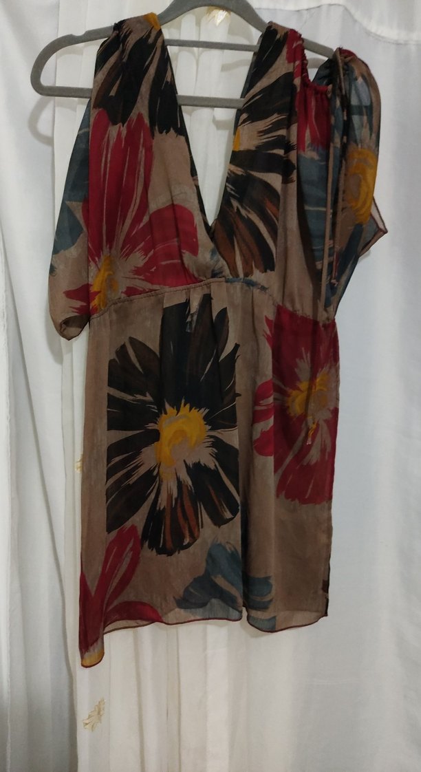 Çiçek Desenli Çok Renkli Bohem bikini üstü - Görsel 4