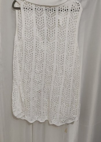 Beyaz V Yaka Bohem Örgü paleyo - Görsel 2