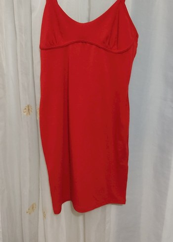 Kırmızı Drapeli Mini Elbise - Görsel 4