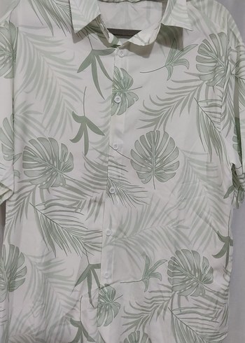 Pastel Yeşil Desenli Kısa Kollu Gömlek - Görsel 3