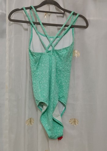 Turkuaz Yılan Desenli İpli Kadın Mayo - Görsel 2