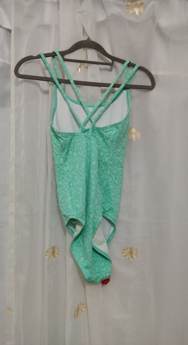 Turkuaz Yılan Desenli İpli Kadın Mayo - Görsel 2