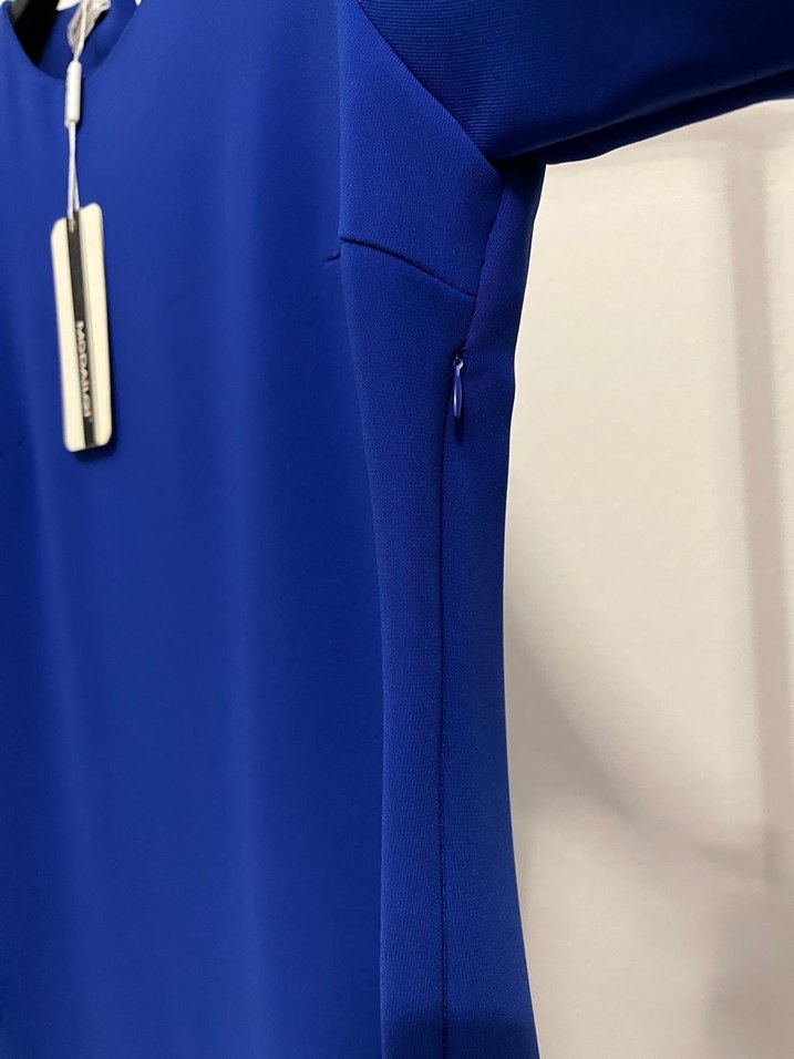 Modailgi Saks Mavi Volanlı Elbise - Görsel 4