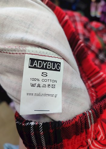 Kırmızı Ekoseli Kadın Pijama Takımı - Görsel 2