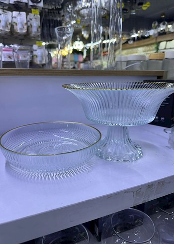 Modern Klasik Beyaz Cam Sunum Seti - Görsel 4