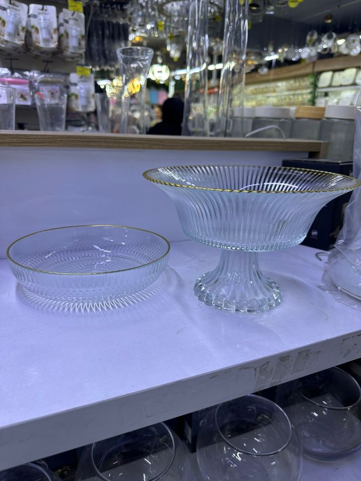 Modern Klasik Beyaz Cam Sunum Seti - Görsel 3