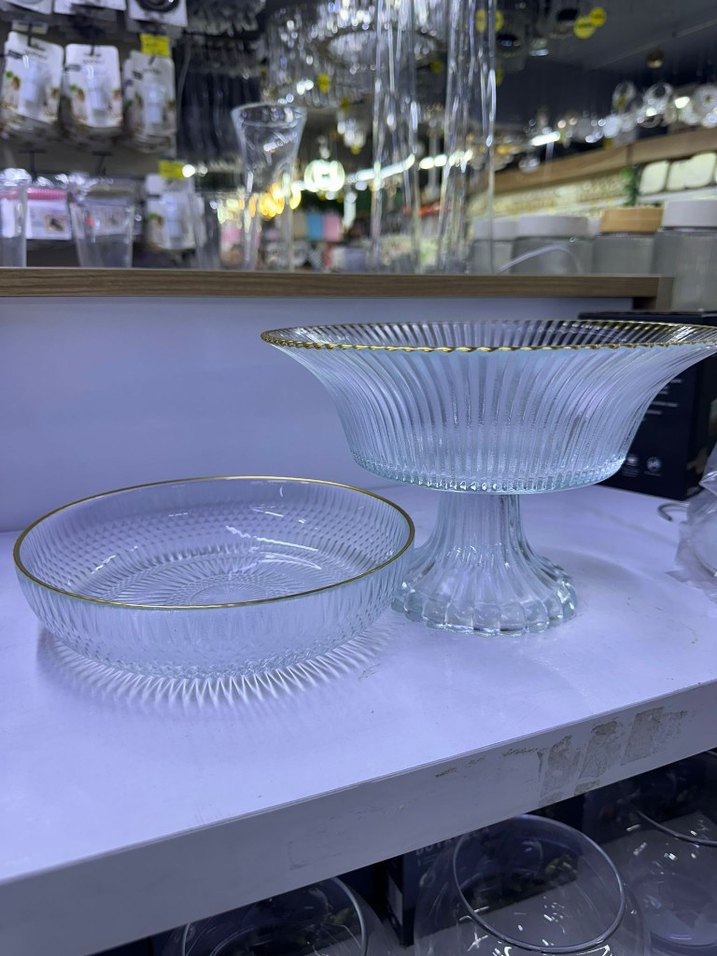 Modern Klasik Beyaz Cam Sunum Seti - Görsel 4