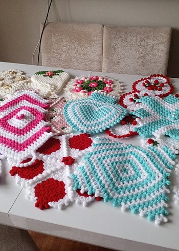 Renkli Örgü Banyo lifleri - Görsel 3