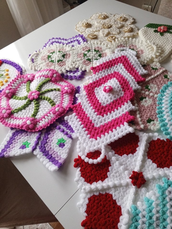 Renkli Örgü Banyo lifleri - Görsel 2