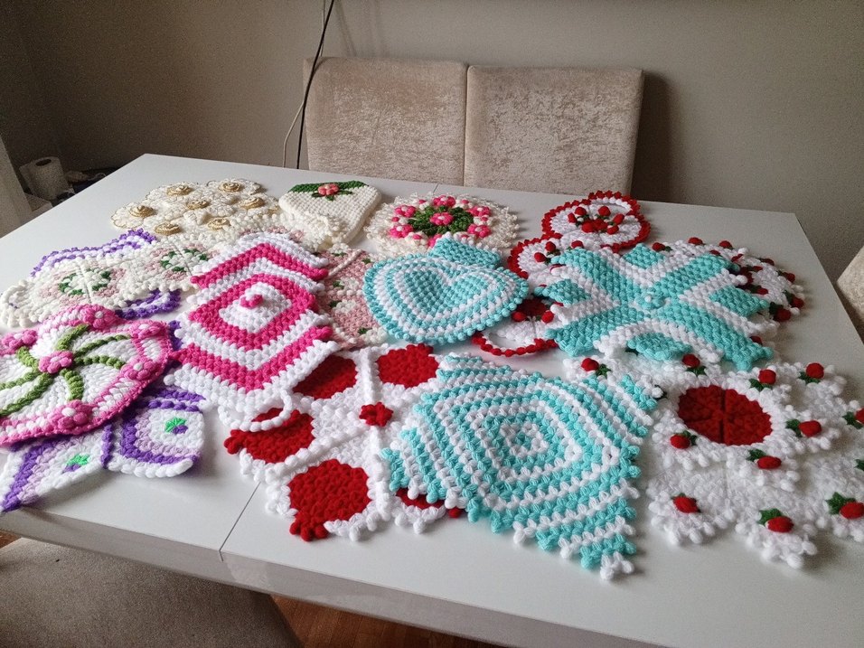 Renkli Örgü Banyo lifleri - Görsel 3