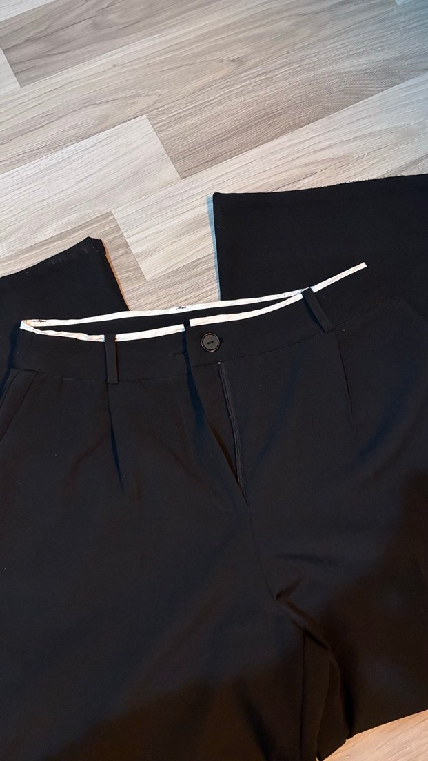 Siyah Kadın Ofis Kumaş Pantolon - Görsel 3