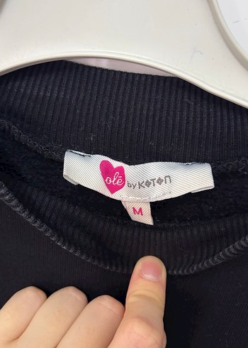 Siyah Oversize Kadın Sweatshirt - Görsel 4