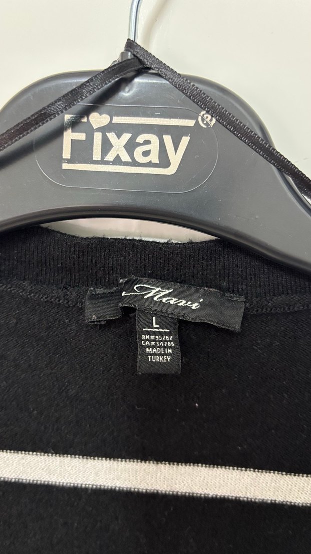 Kadın Siyah İnce Pamuklu Hırka - Görsel 5