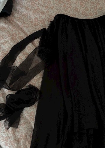 Siyah, drapeli, uzun goth etek - Görsel 2