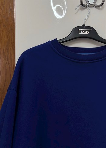 Kadın Mavi Oversize Sweatshirt - Görsel 2