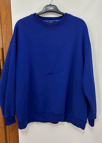 Kadın Mavi Oversize Sweatshirt - Görsel 3