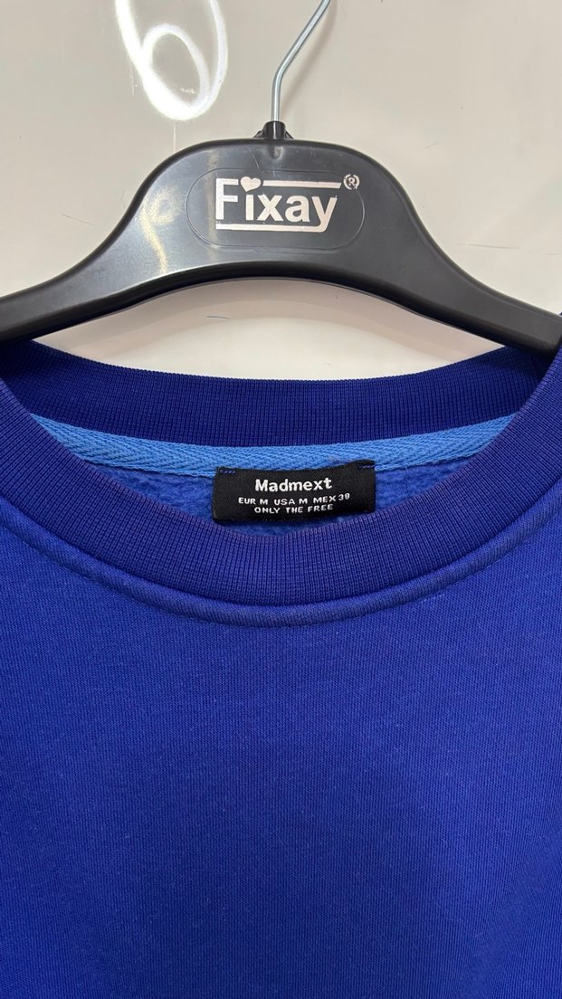 Kadın Mavi Oversize Sweatshirt - Görsel 4