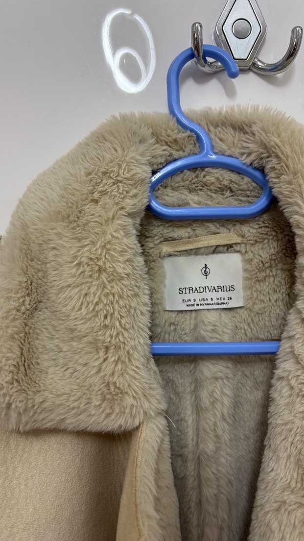 Bej Süet Kürklü Kadın Ceket - Görsel 3