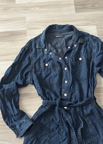 Denim Kot Elbise - Görsel 5