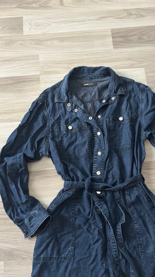 Denim Kot Elbise - Görsel 5