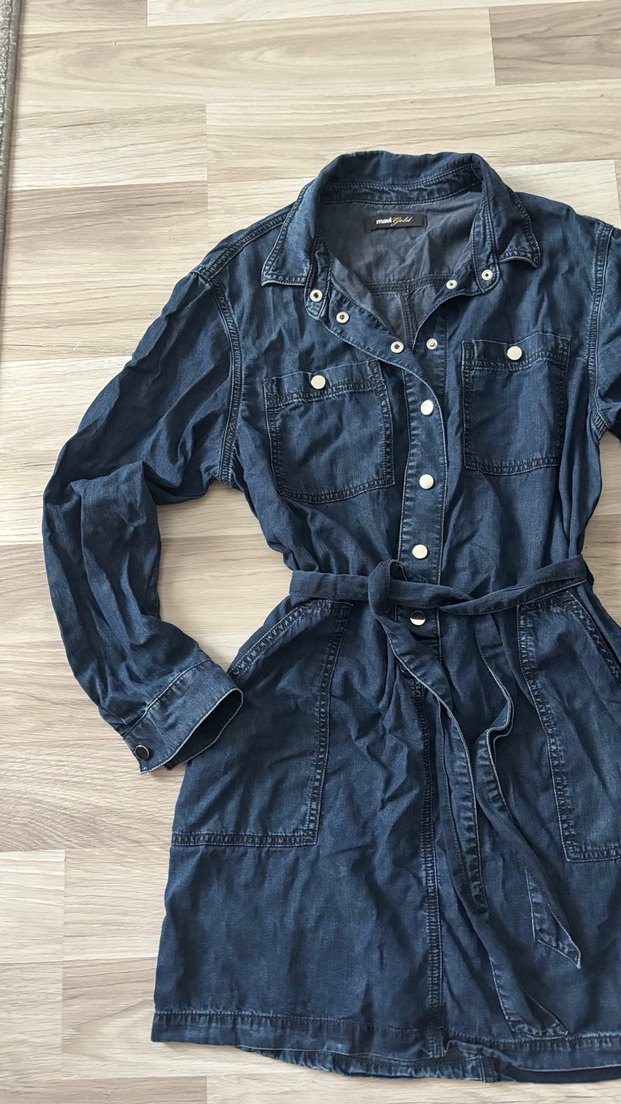 Denim Kot Elbise - Görsel 3