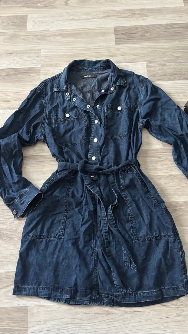 Denim Kot Elbise - Görsel 4