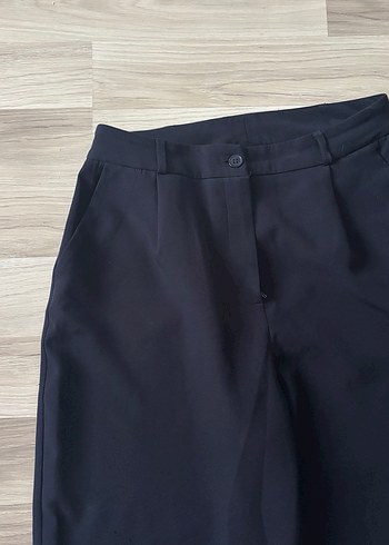 Kadın Lacivert Pilili Kumaş Pantolon - Görsel 4