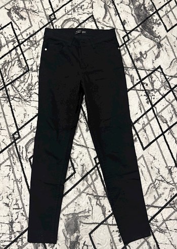 Siyah Midi Kadın Kumaş Pantolon - Görsel 2