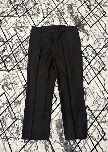 Kadın Siyah Midi Kumaş Pantolon - Görsel 2