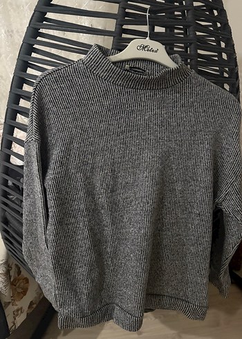 Gri Balıkçı Yaka Triko Kadın Kazak - Görsel 3