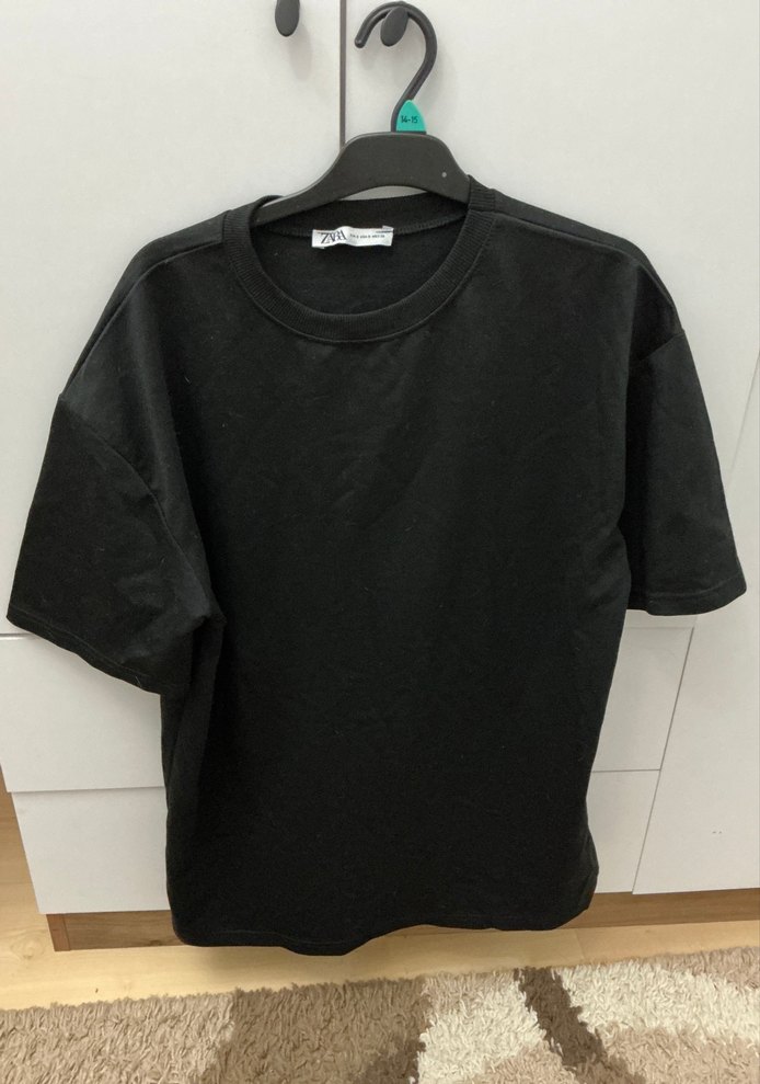 Siyah Erkek Keten Tişört - Görsel 2